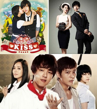 '장난스런 키스', '내 여자친구는 구미호', '제빵왕 김탁구'(왼쪽 위부터 시계방향)