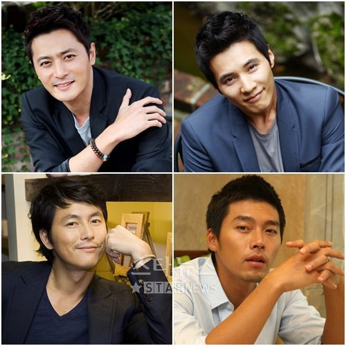왼쪽 위에서부터 시계방향으로 장동건, 원빈, 현빈, 정우성 ⓒ머니투데이 스타뉴스