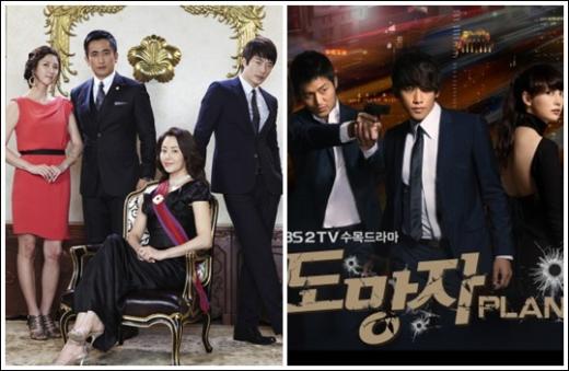 SBS \'대물\'(왼쪽)과 KBS 2TV \'도망자 Plan.B\'