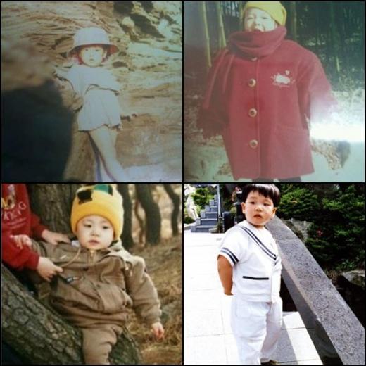 유빈, 창민, 천둥(왼쪽부터 시계방향) ⓒ유빈·창민·산다라박 트위터 <br /><br />
