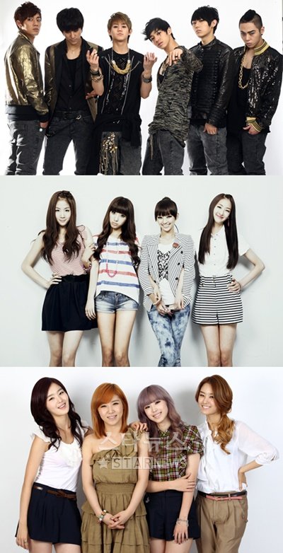 비스트, 씨스타, 시크릿(위부터) ⓒ머니투데이 스타뉴스