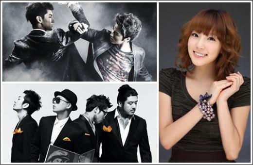 동방신기 태연 브라운아이드소울(왼쪽부터 시계방향)