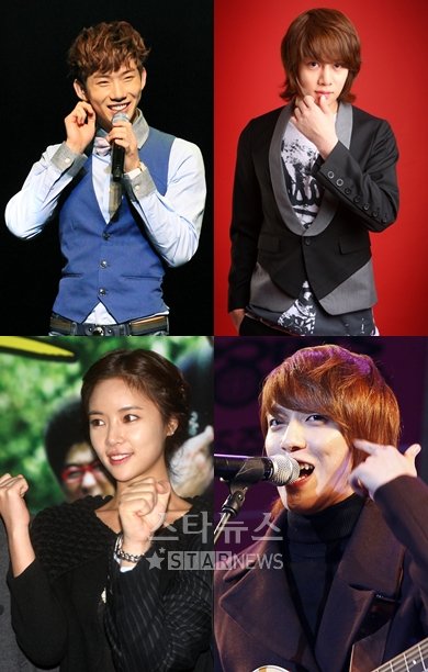 '2010 SBS 가요대전' MC 조권 김희철 정용화 황정음(왼쪽 위부터 시계방향으로)ⓒ머니투데이 스타뉴스