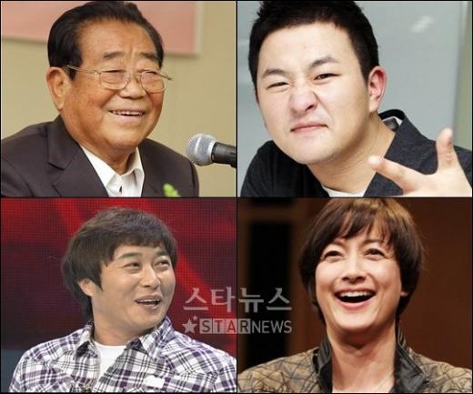 (시계방향)송해, 허각, 박칼린, 김병만 ⓒ머니투데이 스타뉴스