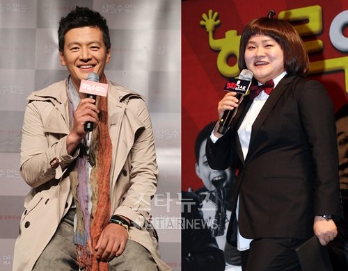신종플루 확진 판정을 받은 정찬(왼쪽)과 김신영 ⓒ머니투데이 스타뉴스 