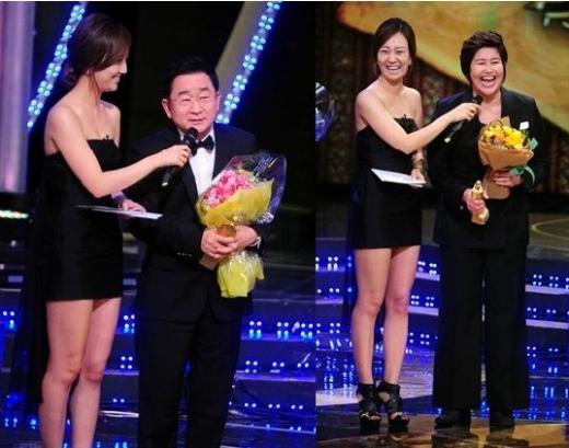 SBS 창사 20주년 예능 10대 스타상을 수상 중인 이홍렬과 이영자<사진=SBS>