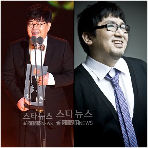 왼쪽부터 조영수 방시혁