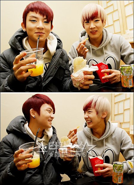 틴탑 멤버 리키(왼쪽)와 천지 ⓒ류승희 인턴기자