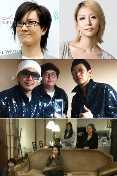 가수 서태지, 보아, DJ DOC, 고현정(사진 위 왼쪽부터 시계방향으로)