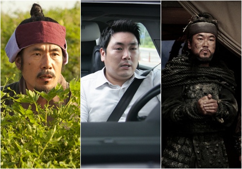 왼쪽부터 오달수, 조진웅, 윤제문 ⓒ영화 '조선명탐정: 각시투구꽃의 비밀', '글러브', '평양성'의 스틸