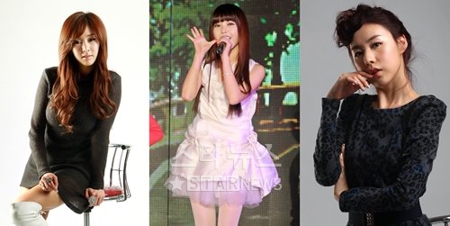 왼쪽부터 지나, 아이유, 간미연 ⓒ스타뉴스