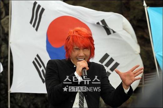 가수 김장훈 ⓒ독도(경북)=임성균 기자
