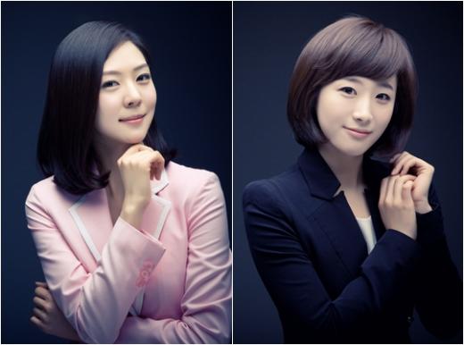 MBC 이진(왼쪽) 아나운서와 강다솜 아나운서