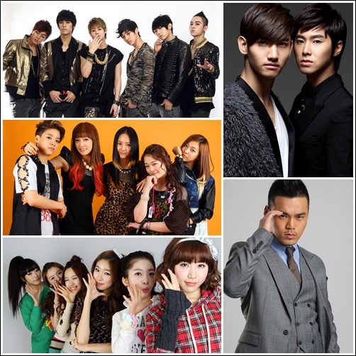 비스트 동방신기 이정 달샤벳 f(x)(왼쪽부터 시계방향) ⓒ머니투데이 스타뉴스