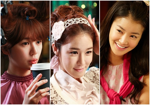 왼쪽부터 배우 윤은혜, 유인나, 이시영 ⓒ영화 \'마이 블랙 미니 드레스\'와 \'위험한 상견례\'의 스틸