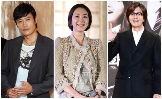 이병헌, 최지우, 배용준(왼쪽부터) ⓒ머니투데이 스타뉴스
