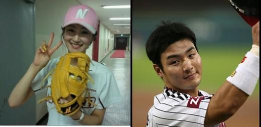 이지윤 전 아나운서(왼쪽, 사진출처=이지윤 미니홈피)·박병호 선수(사진출처=LG 트윈스 구단 홈페이지)