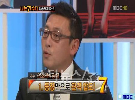 개그맨 이병진 <사진출처=MBC '나는 가수다' 방송 캡쳐>