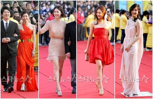 사진 왼쪽부터 김상경과 김규리, 이연희, 손은서, 신현빈 ⓒ송지원 기자 g1still@