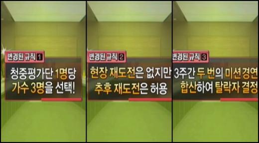 \'나는 가수다\' 변경된 규칙 ⓒ사진=MBC \'우리들의 일밤-나는 가수다\' 방송화면