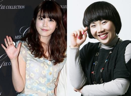 아이유(왼쪽)와 신봉선ⓒ머니투데이 스타뉴스