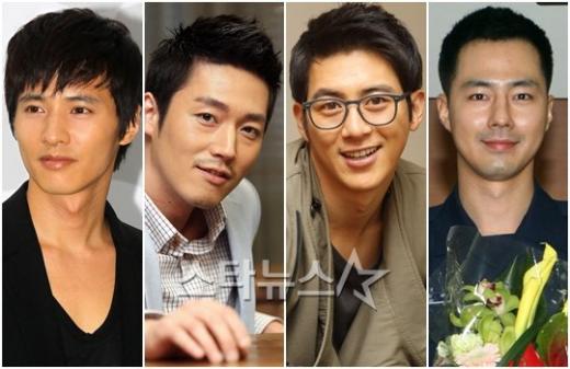 사진 왼쪽부터 원빈, 장혁, 고수, 조인성 ⓒ머니투데이 스타뉴스