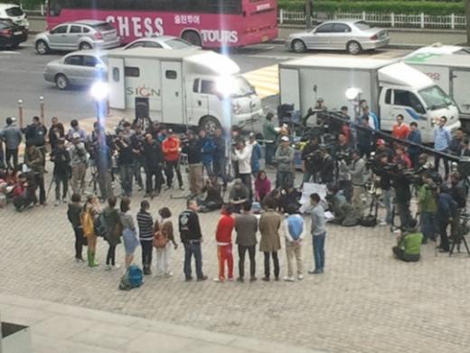 '1박 2일' 여배우 촬영 편 오프닝 촬영 현장ⓒKBS 김성은 아나운서 트위터