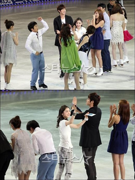 김연아와 '키스앤크라이'멤버들ⓒ임성균 기자