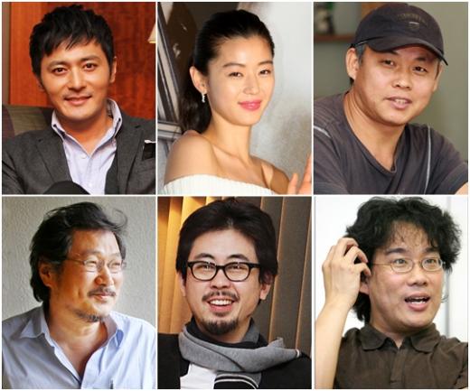 사진 왼쪽 위부터 시계방향으로 장동건, 전지현, 김기덕, 봉준호, 나홍진, 홍상수 ⓒ머니투데이 스타뉴스
