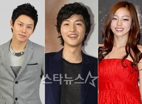 왼쪽부터 김희철,송중기,구하라ⓒ머니투데이 스타뉴스