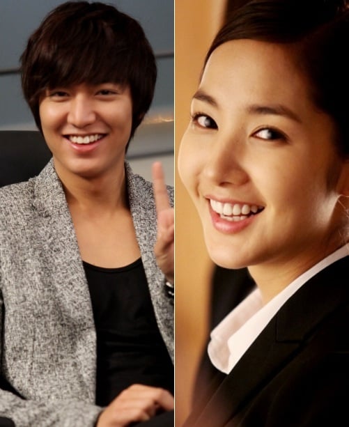 탤런트 이민호(왼쪽)와 박민영 