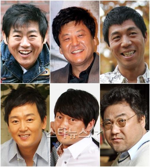왼쪽상단부터 시계방향으로 성동일 성지루 안길강 고창석 조성하 김정태. 
