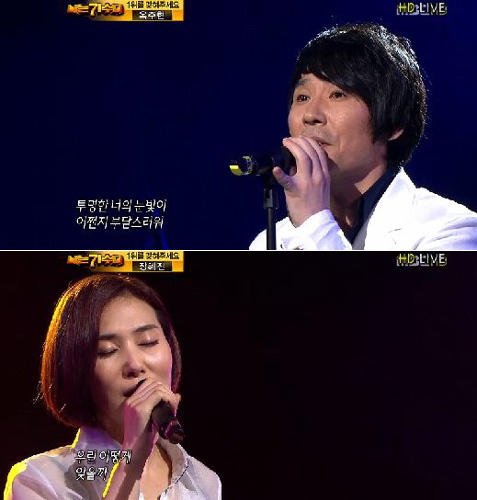 가수 조관우(위)와 장혜진 <사진=MBC '나는 가수다'>
