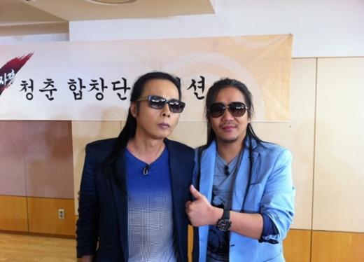 ▲ 김태원(왼쪽), 박완규 ⓒ출처=윤형빈 트위터