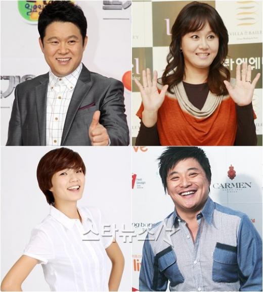 (시계방향)김구라, 이경실, 윤정수, 안영미 ⓒ사진=머니투데이 스타뉴스 