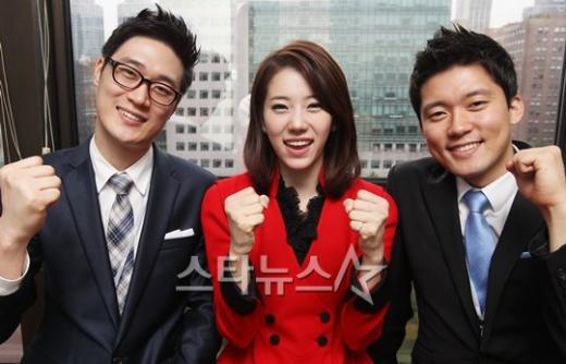 (왼쪽부터)오승훈, 김초롱, 김대호 아나운서 ⓒ사진=이기범 기자 leekb@