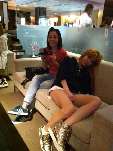 2NE1의 산다라박(왼쪽)과 박봄 <사진출처=2NE1 미투데이>