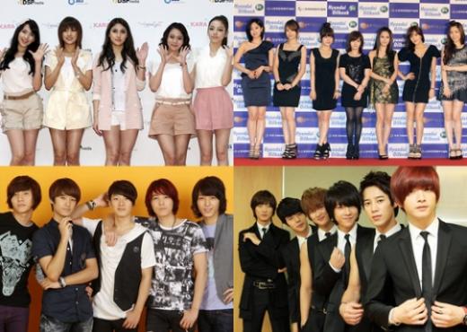 카라 티아라 초신성 FT아일랜드(왼쪽 위부터 시계방향) ⓒ머니투데이 스타뉴스