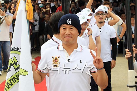 개회식에 참석한 정준하 ⓒ하남(경기)=이기범 기자