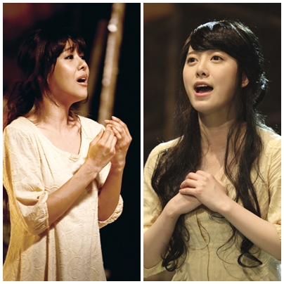 옥주현(왼쪽), 구혜선