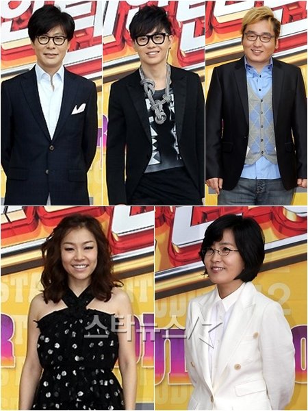 MBC '스타오디션 위대한 탄생 2' 멘토들 (왼쪽 위부터)윤상, 이승환, 윤일상 (둘째줄)박정현, 이선희 ⓒ사진=임성균 기자 