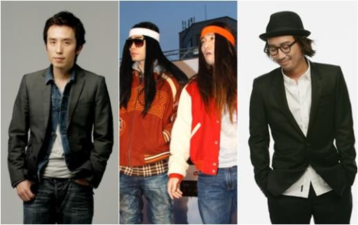 (왼쪽부터)유희열, UV, 정재형 