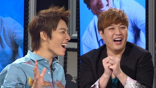 그룹 슈퍼주니어 동해(왼쪽)과 신동  