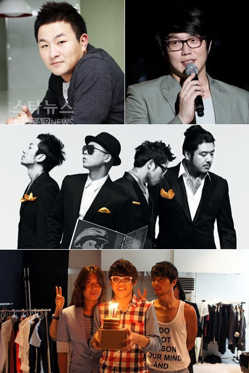 허각, 성시경, 브라운아이드소울, 소울스타(사진 위 왼쪽부터 시계방향으로) ⓒ머니투데이 스타뉴스, 산타뮤직, NAP엔터테인먼트 