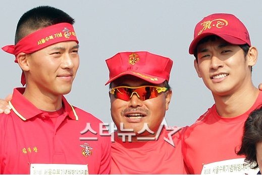 현빈(왼쪽부터), 김흥국, 정석원 ⓒ이기범 기자