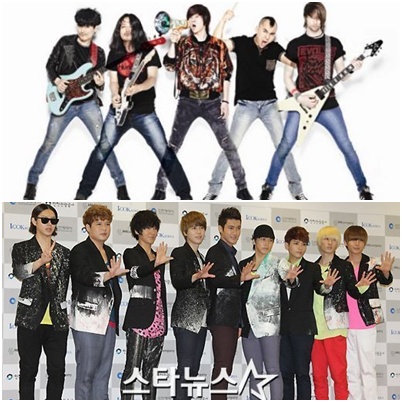 YB밴드(위)-슈퍼주니어