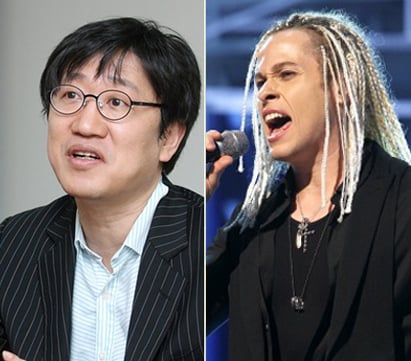가수 겸 작곡가 김광진(왼쪽)과 '슈퍼스타K3' 크리스 ⓒ머니투데이 스타뉴스, CJ E&M 제공