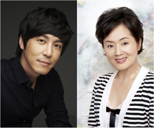 배우 최원영(왼쪽)과 김영애 ⓒ사진=판타지오 제공 