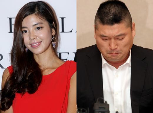 배우 김규리(왼쪽)와 개그맨 강호동 ⓒ머니투데이 스타뉴스 송지원, 임성균 기자