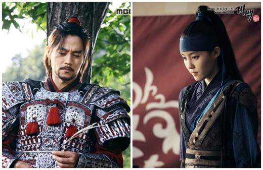 계백 역 이서진(왼쪽)과 초영 역 효민 ⓒ사진=MBC '계백' 홈페이지 